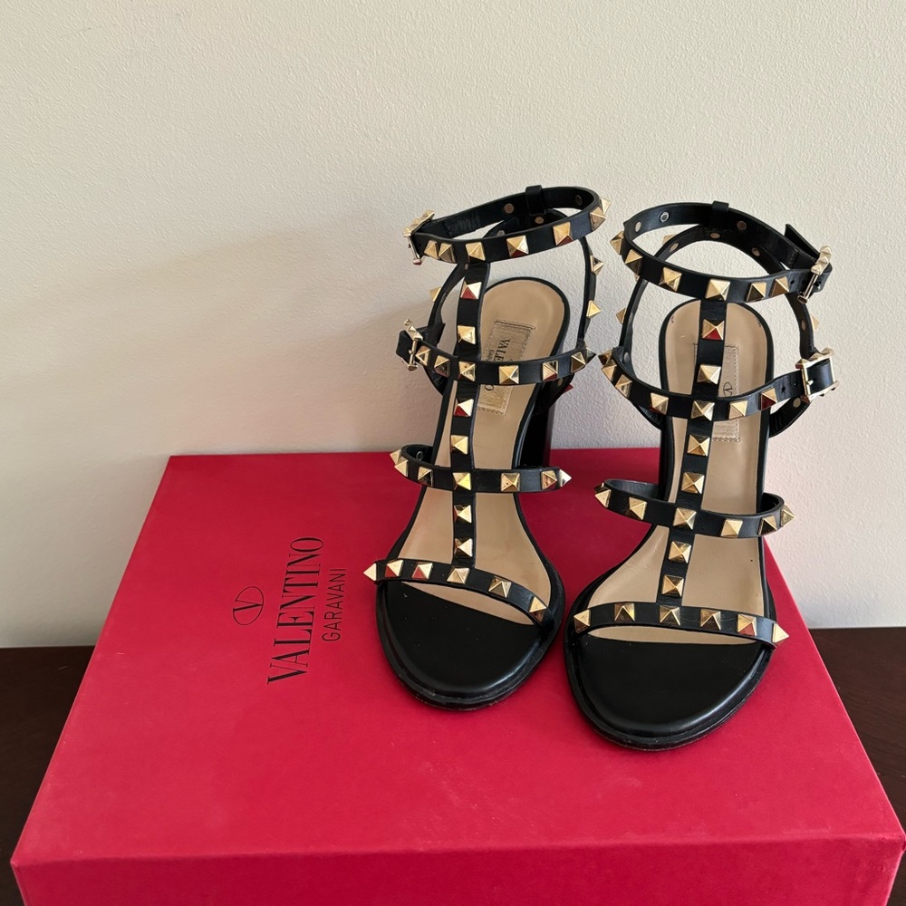 Valentino Rockstud Ankle Strap Sandal